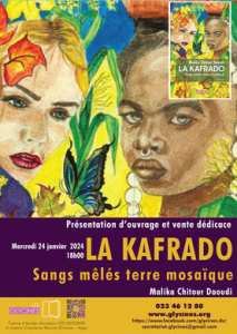 Présentation d’ouvrage et vente dédicace : LA KAFRADO  Sangs mêlés terre mosaïque  Malika Chitour Daoudi