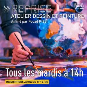 🎨C'est la reprise de l'atelier dessin et peinture avec l'artiste Fouad KISSI