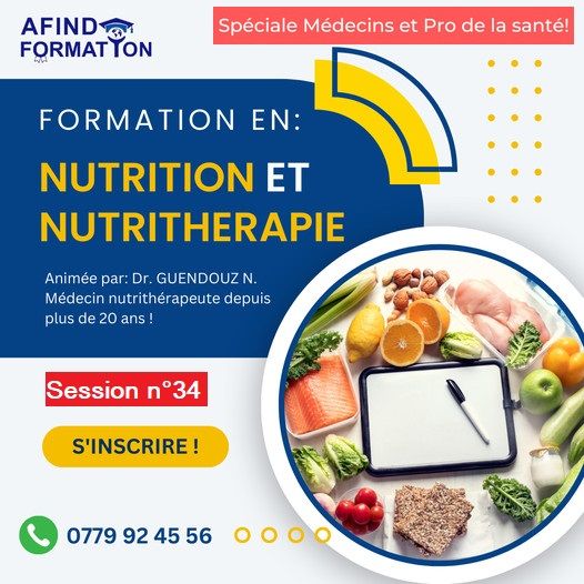 Formation Médicale en Nutrition et Nutrithérapie, session n° 34