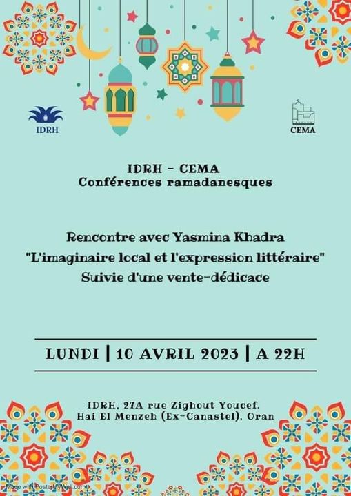 Rencontre avec Yasmina Khadra à Oran