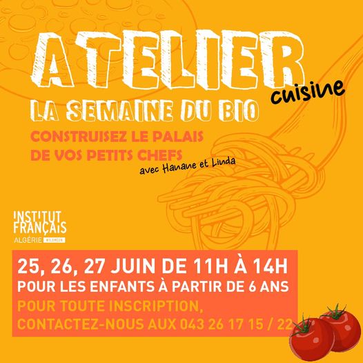 Institut français d'Algérie à Tlemcen  🔸🔶LA SEMAINE DU BIO🔶🔸