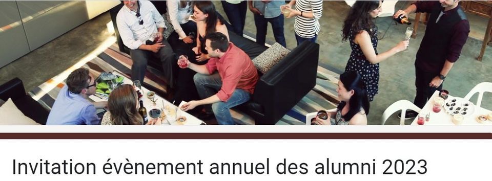 Invitation évènement annuel des alumni - édition 2023