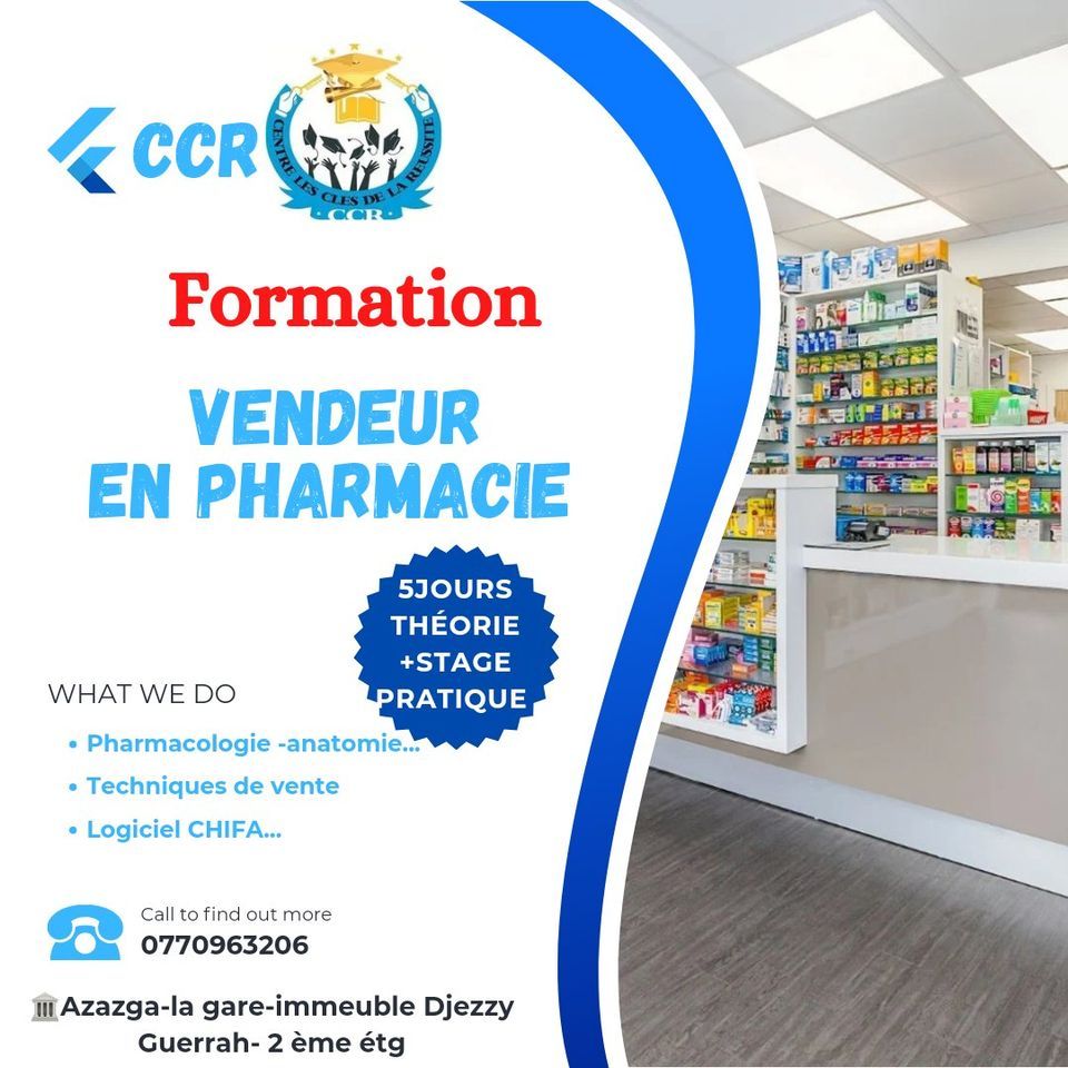 formation vendeur en pharmacie