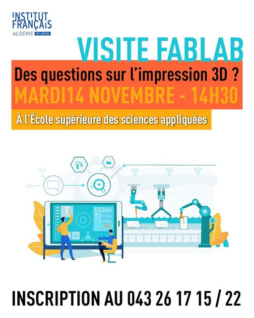 Institut français d'Algérie à Tlemcen  Des questions sur l'impression 3D 🤔