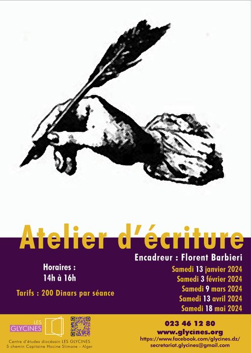 Atelier d'écriture au Centre d’études diocésain Les Glycines