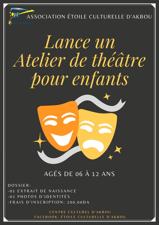 L'étoile culturelle d'Akbou lance un atelier de théâtre pour enfants
