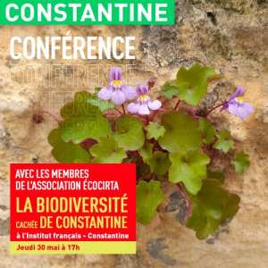 LA BIODIVERSITÉ CACHÉE DE CONSTANTINE Conférences Et Rencontres