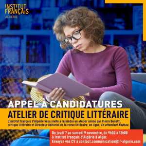 Atelier exclusif animé par Pierre Benetti, critique littéraire