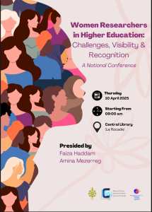 🎓 Conférence nationale : Women Researchers in Higher Education: Challenges, Visibility & Recognition