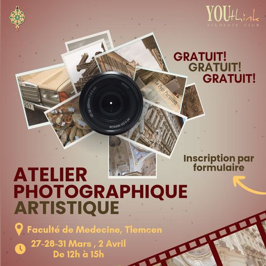 Youthink Club Tlemcen organise un atelier photographique artistique de 3 jours
