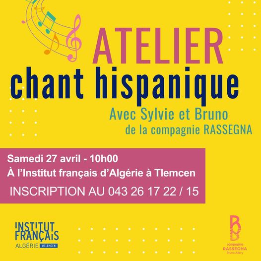 Institut français d'Algérie à Tlemcen  🎼Atelier chant hispanique