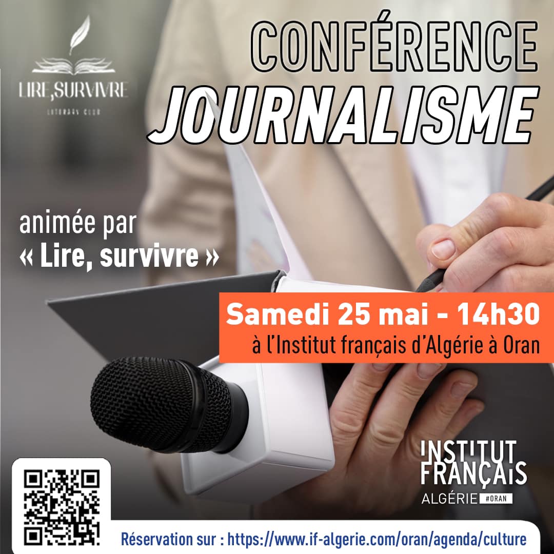 Rejoignez-nous pour une conférence à la médiathèque ! 📰🗞️ Intitulée « JOURNALISME » , cette conférence sera animée par l'équipe du groupe « Lire, survivre »