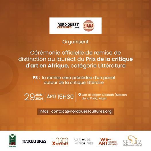 Cérémonie de remise du Prix NO'OCULTURES 2022 à Dar Al Salem.