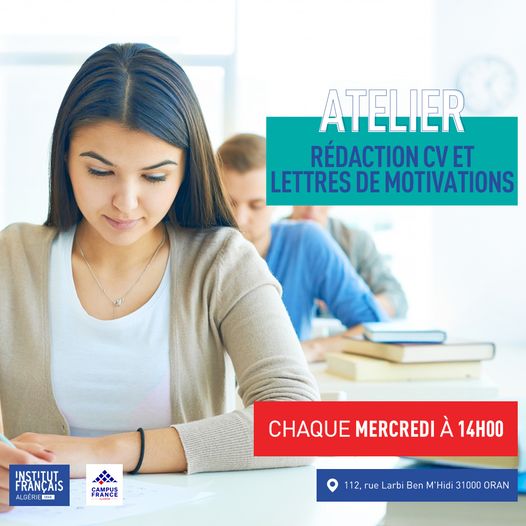 Institut français d'Algérie à Oran   📄✨ ATELIER Rédaction de CV et Lettres de Motivation ✨📄