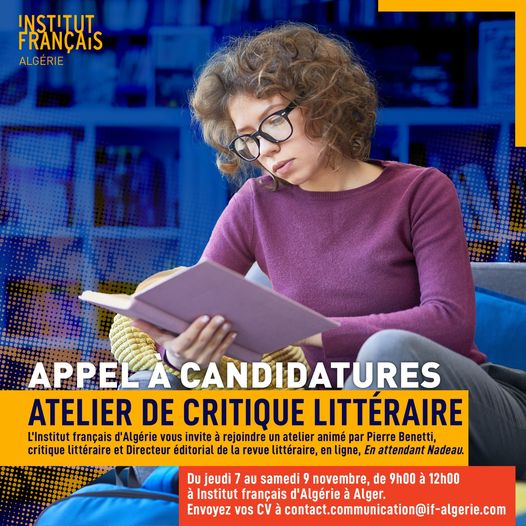 Atelier exclusif animé par Pierre Benetti, critique littéraire