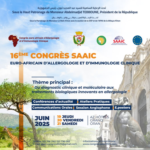 ✨ 16ᵉ Édition du Congrès Euro-Africain : Un Rendez-vous Médical d’Exception à Oran !