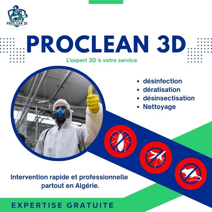 ProClean 3D : Votre Expert en Hygiène et Lutte Anti-Nuisibles en Algérie