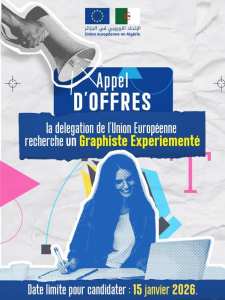 La Délégation de l'Union Européenne en Algérie envisage de lancer l'appel d'offres suivant:   Titre : Contrat direct pour la réalisation de travaux graphiques.