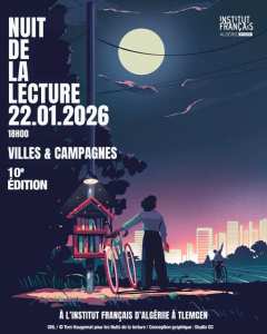 La Nuit de la lecture aura lieu le 22 janvier 2026 à 18h00, autour du thème « Villes et campagnes ».
