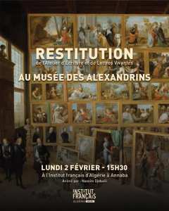 Restitution de l’Atelier d’Écriture et de Lettres Vivantes le 2 février à 15h30.