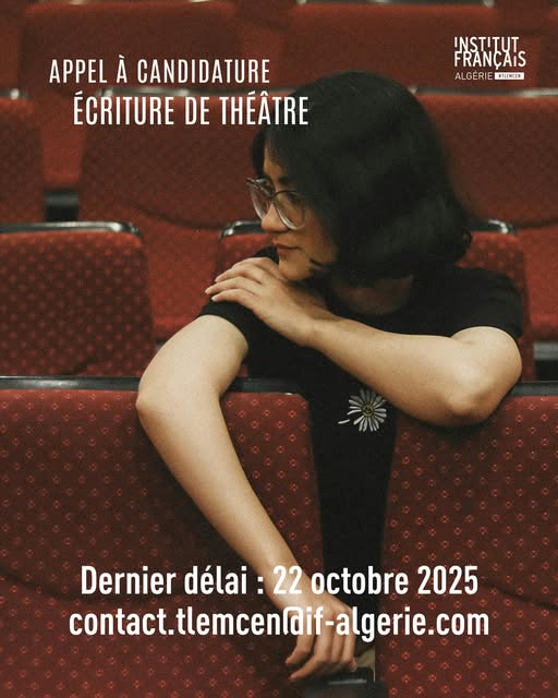 Institut français d'Algérie à Tlemcen  · 📣Appel à candidature : écriture de théâtre