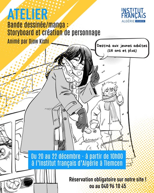 Atelier intensif Manga & Bande dessinée — Institut français d’Algérie à Tlemcen
