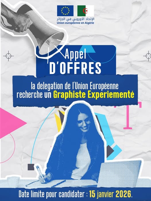 La Délégation de l'Union Européenne en Algérie envisage de lancer l'appel d'offres suivant:   Titre : Contrat direct pour la réalisation de travaux graphiques.