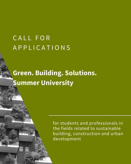 📢 فرصة منحة – برنامج Green.Building.Solutions صيف 2026