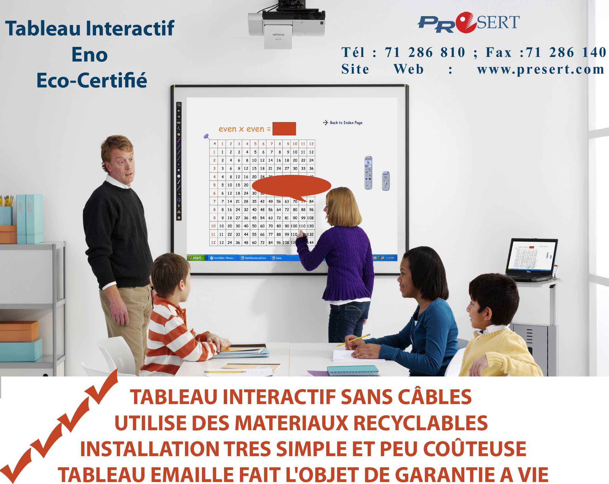 Vente de matériels pédagogiques, de présentation et de formation