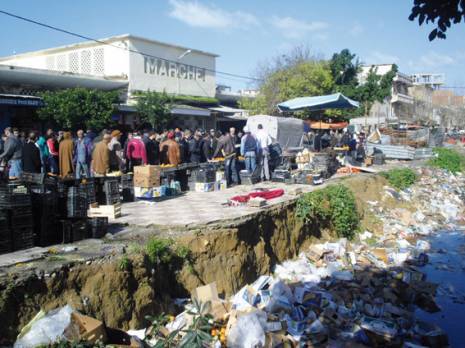 Le c'ur historique de la ville à l'abandon Vieux bâti de Jijel