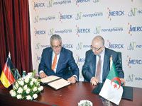 Signature de convention entre les laboratoires Merck et Novapharm Production et distribution de 300 millions de comprimés par an
