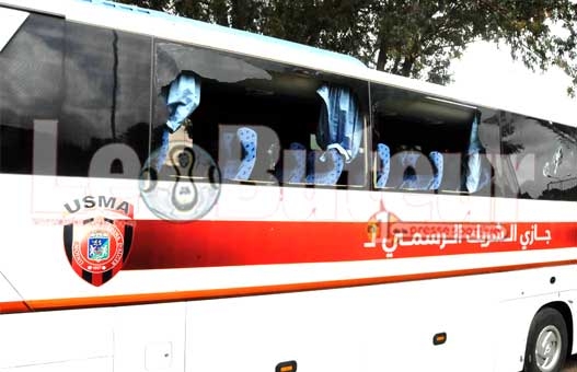 Finale de la Coupe d'algérie MCA 0-USMA 1 : Le bus de l'USMA caillassé