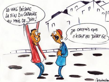 Les routes dans un état désastreux Travaux publics à Souk Ahras