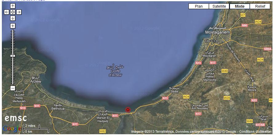 Secousse tellurique à Mostaganem : Des habitations endommagées, selon la Protection civile