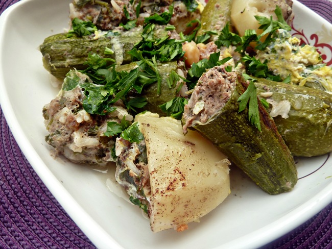 DOLMA DE POMME DE TERRES OU DE COURGETTES