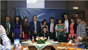 Les comédiens de Switchers en visite au siège de Mobilis