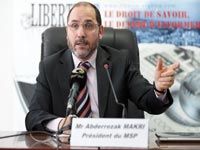 Abderrazek Makri, Président du MSP, au forum de 'Liberté