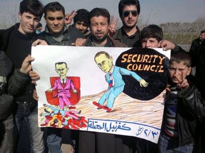 Poutine met en garde contre toute ingérence en Syrie Après le veto au Conseil de sécurité et la visite de Lavrov à Damas