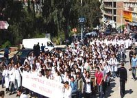 Marche des étudiants de médecine