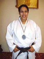 Une athlète qui monte