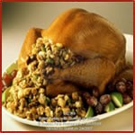 Dindonneau farci aux amandes