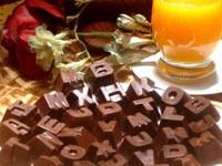 Moulage de chocolats fourrés