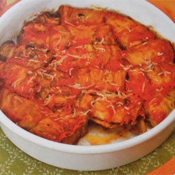 Aubergines farcies à la pomme de terre et aux épinards