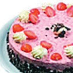 Biscuit à la mousse de fraises