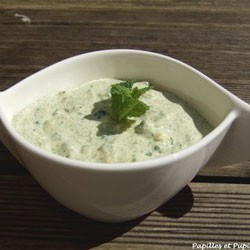 Purée de courgettes à la menthe