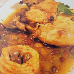 Tadjine aux olives et aux croutes de vols au vent