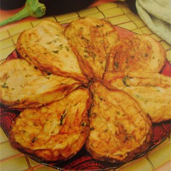 Tranches d’aubergines frites