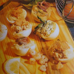 Œufs durs farcis à la marinée