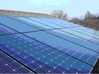 Une usine de panneaux solaires en 2012