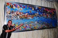 Exposition du puzzleman Maz à Dély Ibrahim :  Il est dans son élément